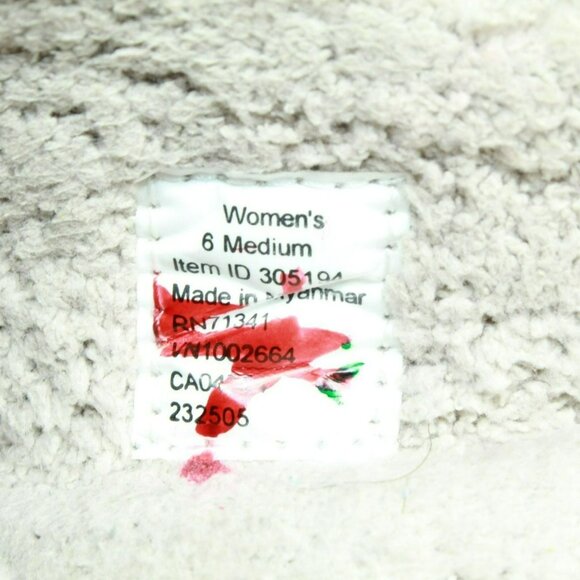 LL Bean Tan Wool Slip On Red Truck Motif Daybreak Slipper Scuffs Size 6 M - Picture 7 of 9